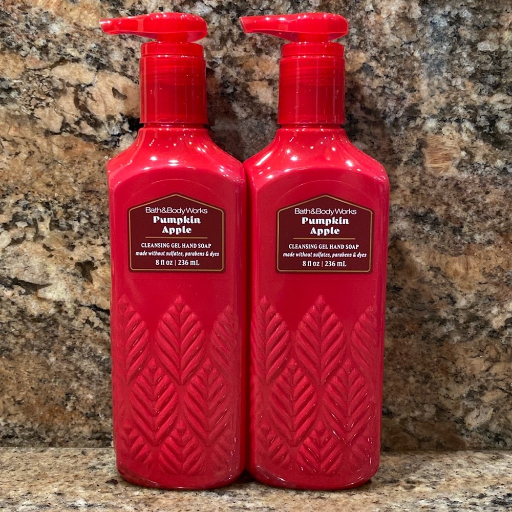(2)-“PUMPKIN APPLE” by BBW, 8.0 fl oz / 236 mL, Cleansing GEL Hand Soap, NWT
